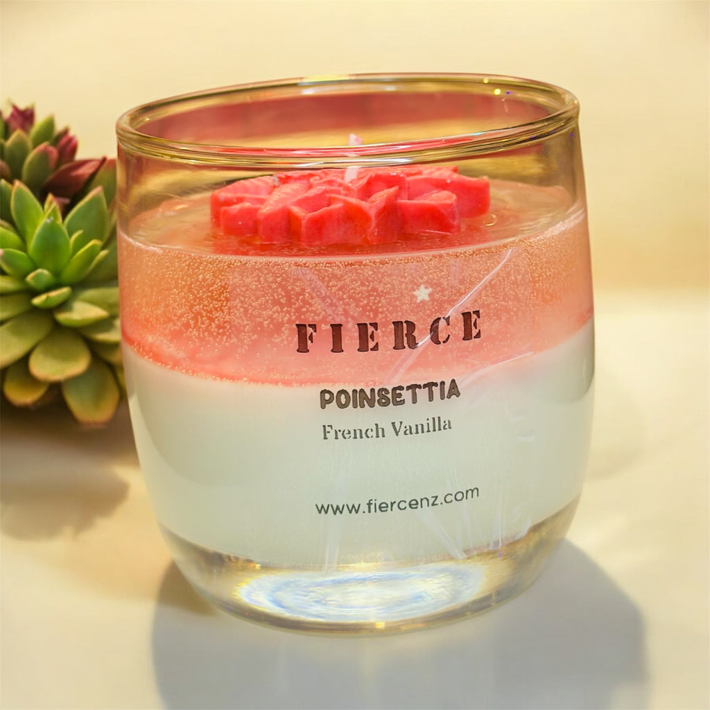 Poinsettia candle ( French Vanilla)