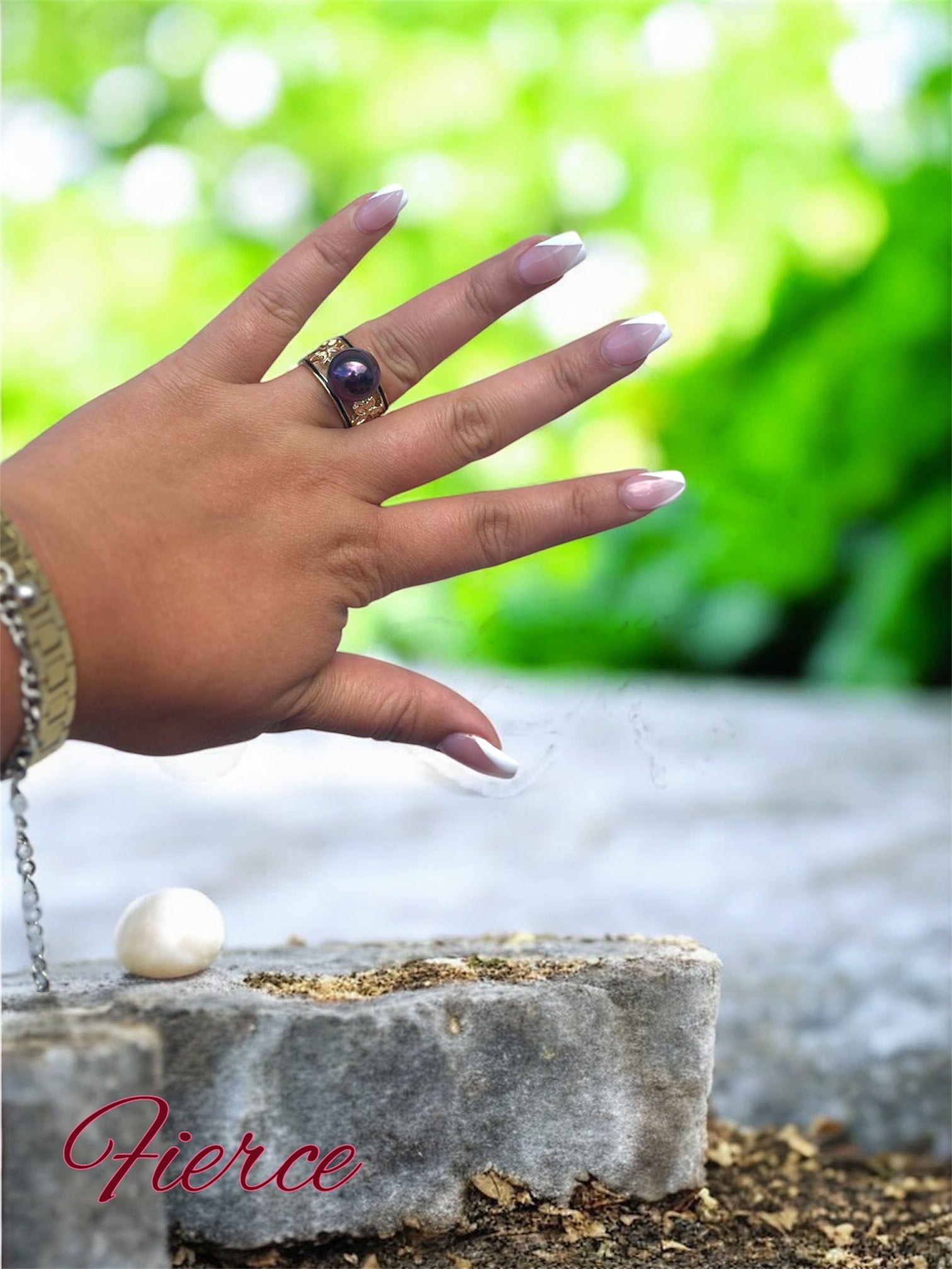 Black pearl Ring